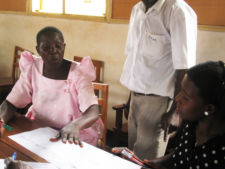 A facilitated women’s health session providing education, counselling, and peer support on maternal health, psychosocial well-being, and family care at OLAO Resource Centre